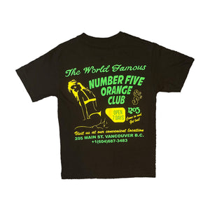 Classic No5 T-Shirt - DeliTee - Black, Yellow Writing