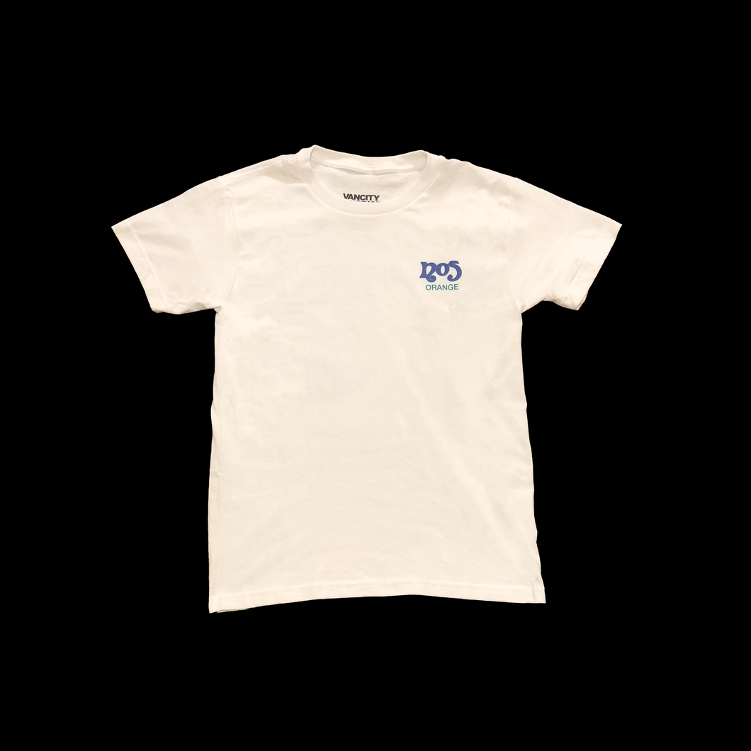 No5 Deli T-Shirt - White/Blue/Teal